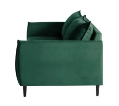 Ropez Juli sofa 3 osobowa wysokie nogi tkanina welur zielony