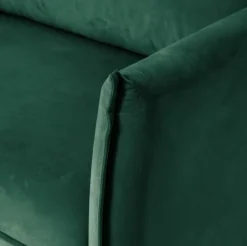 Ropez Juli sofa 3 osobowa wysokie nogi tkanina welur zielony