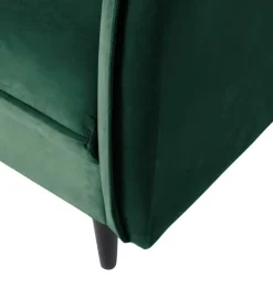 Ropez Juli sofa 3 osobowa wysokie nogi tkanina welur zielony