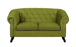 Ropez Sofa 2 Pikowana Glasgow kryształki welur zielony