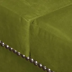 Ropez Sofa 2 Pikowana Glasgow kryształki welur zielony