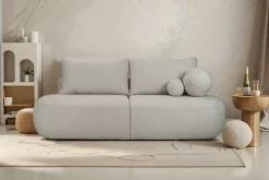 Rozkładana Sofa Fabo z pojmnikiem na pościel, tkanina Quelle Szary