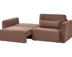 Rozkładana sofa 3 osobowa z funkcją spania brązowa