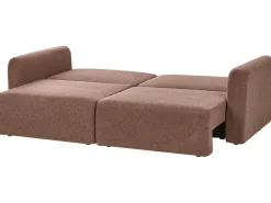 Rozkładana sofa 3 osobowa z funkcją spania brązowa