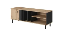 RTV MADIS 138 Dąb artisan + czarny antracyt
