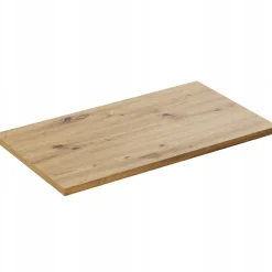 Ryflowane meble ADEL WHITE szafka z regałem i blatem ARTISAN 80 cm + słupek