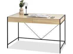 Skandynawskie Biurko Unif Sonoma Czarne Home Office