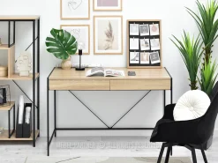 Skandynawskie Biurko Unif Sonoma Czarne Home Office