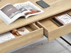 Skandynawskie Biurko Unif Sonoma Czarne Home Office