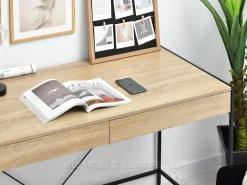 Skandynawskie Biurko Unif Sonoma Czarne Home Office