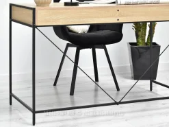 Skandynawskie Biurko Unif Sonoma Czarne Home Office