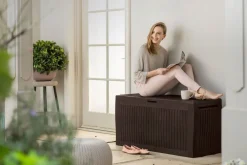 Skrzynia ogrodowa, schowek Comfy 270L - Brąz