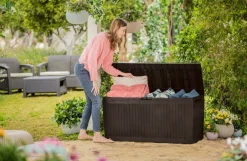 Skrzynia ogrodowa, schowek Comfy 270L - Brąz