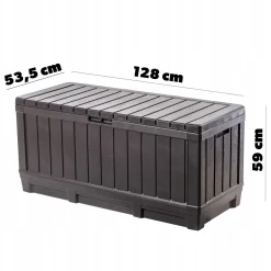 Skrzynia ogrodowa, schowek Kentwood 350 L - Brąz