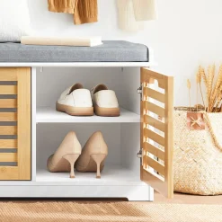 SoBuy Szafka na buty z dwoma drzwiami FSR23-II-NW