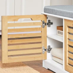 SoBuy Szafka na buty z dwoma drzwiami FSR23-II-NW
