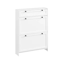 SoBuy Szafka na buty z szufladą Biały 80x19x107cm FSR207-W