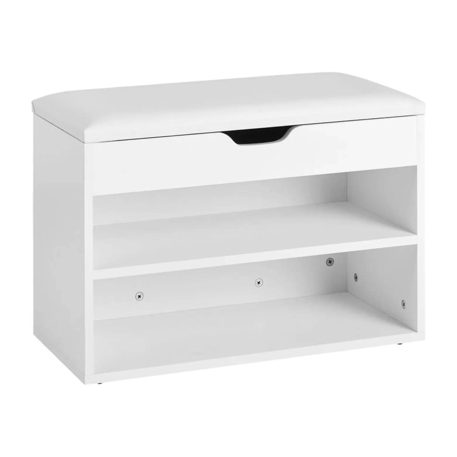 SoBuy Ławka na buty Biały 60x30x44cm Funkcjonalny FSR25-W