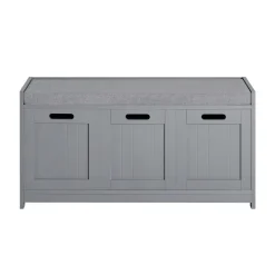 SoBuy Ławka na buty z 1 szufladą Szary 90x35x44.5cm Funkcjonalny FSR80-SG