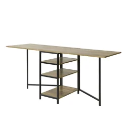 SoBuy Biurko komputerowe z trzema półkami 180x60x76.5cm FWT62-N