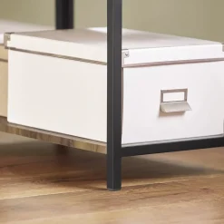 SoBuy Biurko komputerowe z trzema półkami 180x60x76.5cm FWT62-N