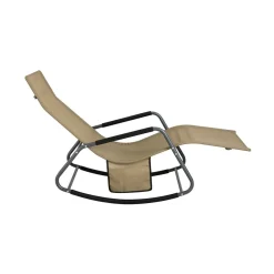 SoBuy Fotel ogrodowy bujany Khaki 145x57x84cm Przemysłowy OGS47-KA