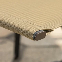 SoBuy Fotel ogrodowy bujany Khaki 145x57x84cm Przemysłowy OGS47-KA