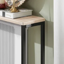 SoBuy Konsola do przedpokoju Jasny dąb 120x20x80cm Nowoczesny FSB19-XL-Z