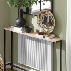 SoBuy Konsola do przedpokoju Jasny dąb 120x20x80cm Nowoczesny FSB19-XL-Z