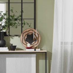 SoBuy Konsola do przedpokoju Jasny dąb 120x20x80cm Nowoczesny FSB19-XL-Z
