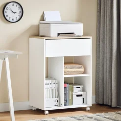 SoBuy Kontener biurowy z jedną szufladą 63x42x88cm Nowoczesny ASK10-NW