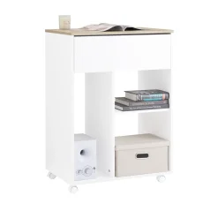 SoBuy Kontener biurowy z jedną szufladą 63x42x88cm Nowoczesny ASK10-NW
