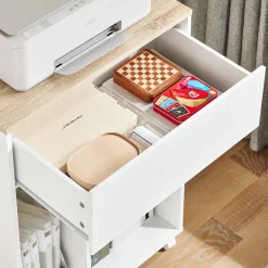 SoBuy Kontener biurowy z jedną szufladą 63x42x88cm Nowoczesny ASK10-NW