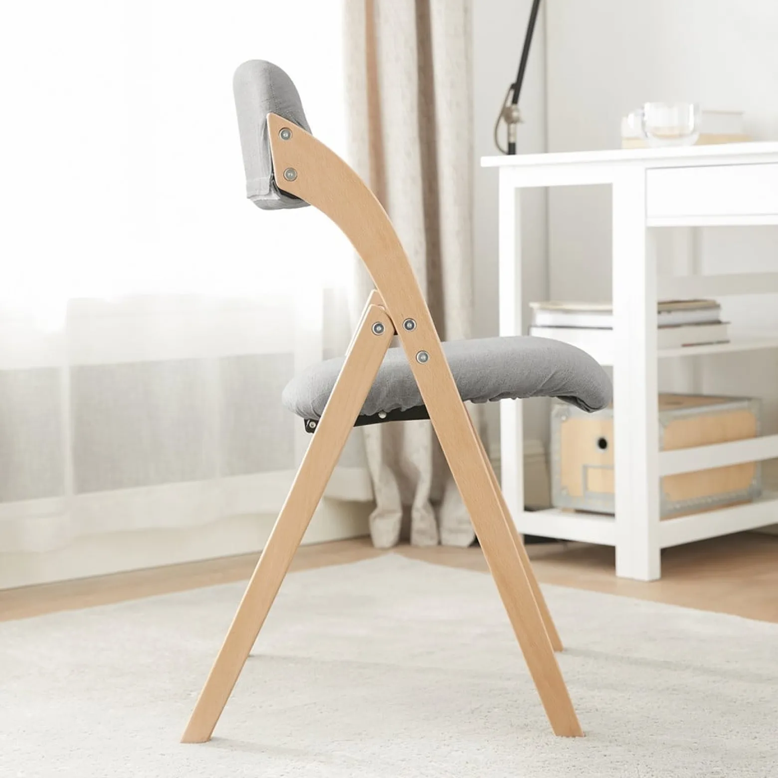 SoBuy Krzesło składane Jasnoszary 54x47x81cm FST92-N