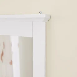 SoBuy Lustro ścienne z półką Biały 60x3.5x53.5cm BZR212-W