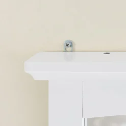 SoBuy Lustro ścienne z półką Biały 60x3.5x53.5cm BZR212-W