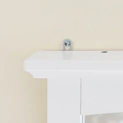 SoBuy Lustro ścienne z półką Biały 60x3.5x53.5cm BZR212-W