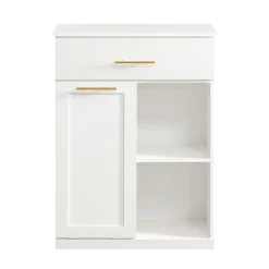 SoBuy Niska szafka łazienkowa z jedną szufladą Biały 66x37x90cm BZR66-W
