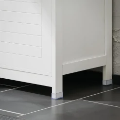 SoBuy Niska szafka łazienkowa z dwoma drzwiczkami Biały 70x35x89cm BZR121-W