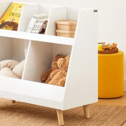 SoBuy Regał dziecięcy Biały 86x36x77cm Funkcjonalny KMB19-W