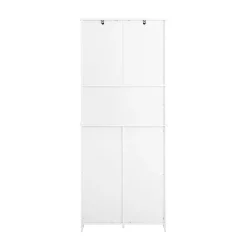 SoBuy Słupek łazienkowy z czterema drzwiczkami Biały 70x37x170cm BZR150-W