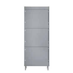 SoBuy Szafka na buty z 4 drzwiami Jasnoszary 50.3x19x129cm FSR151-H-HG