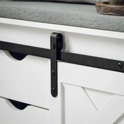 SoBuy Szafka na buty z dwiema szufladami Biały 80x30x49cm FSR153-W