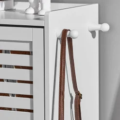 SoBuy Szafka na buty z trzema drzwiczkami Biały Nowoczesny FSR108-W