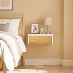 SoBuy Szafka nocna wisząca z szufladą Biały 40x29x15 cm FBT174-E-WN