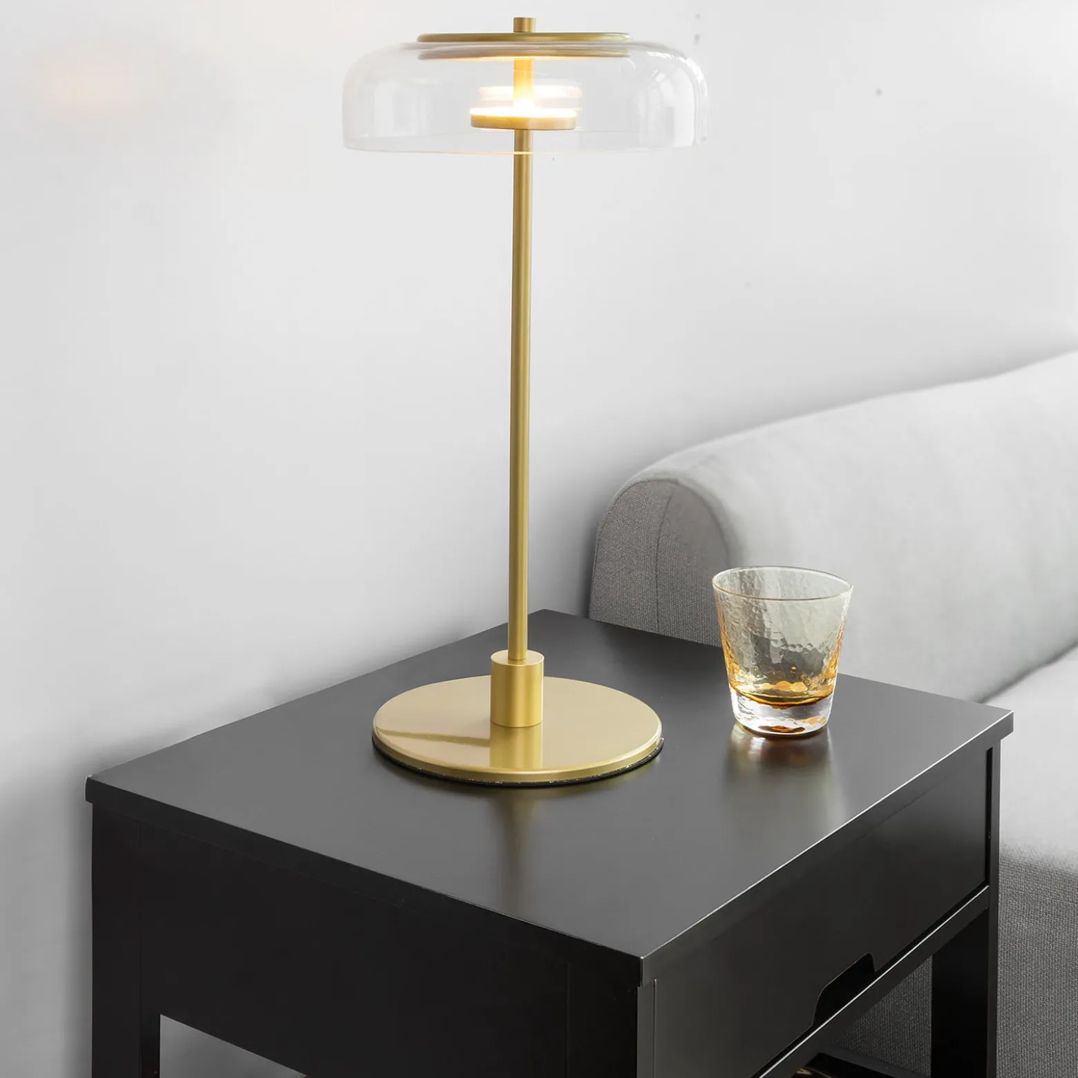 SoBuy Szafka nocna z 2 szufladami Czarny 45x37.5x55cm Nowoczesny FRG258-SCH