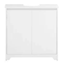 SoBuy Szafka pod umywalkę z dwoma drzwiczkami Biały 60x30x60cm BZR108-II-W
