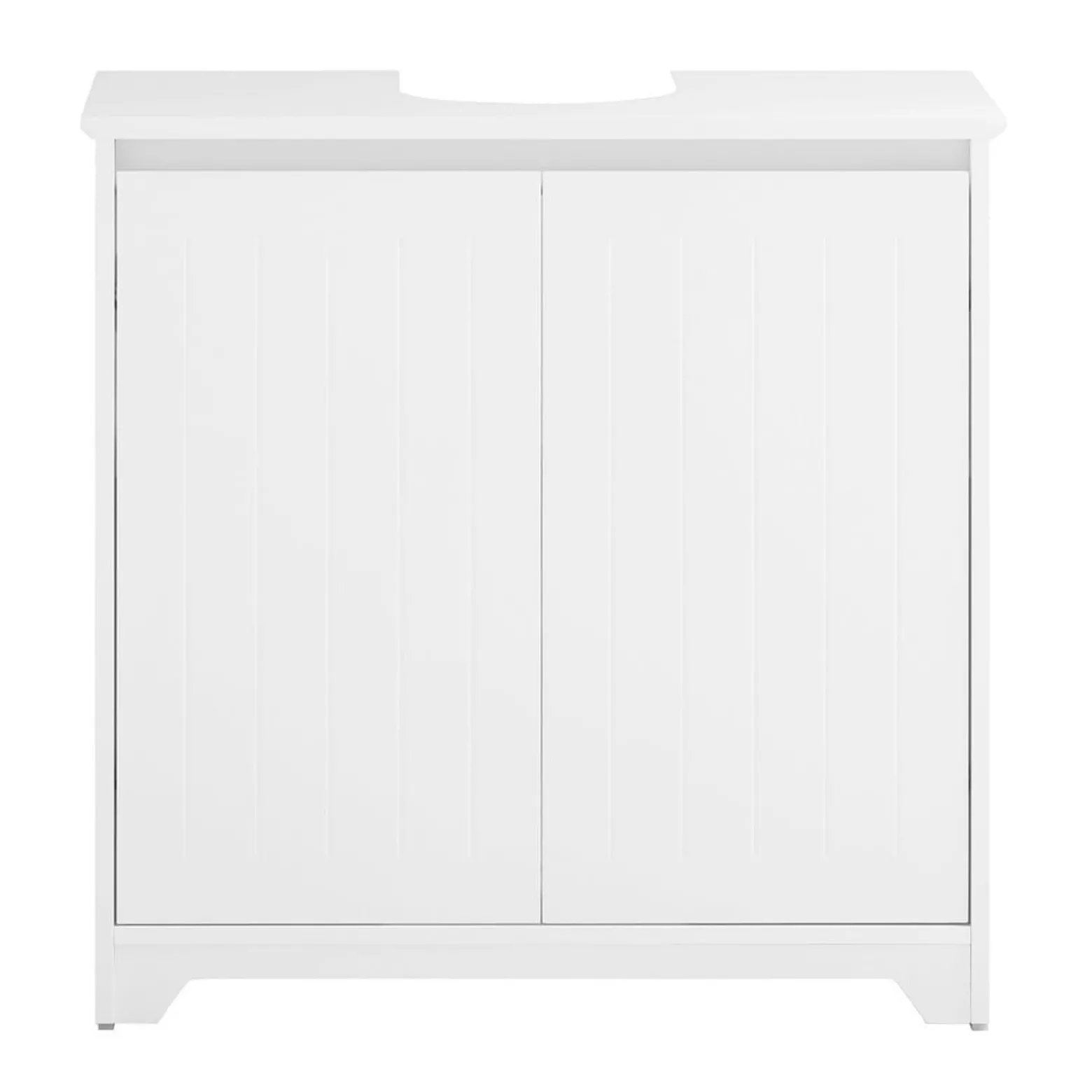 SoBuy Szafka pod umywalkę z dwoma drzwiczkami Biały 60x30x60cm BZR108-II-W