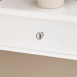 SoBuy Wieszak ścienny z 2 szufladami Biały Vintage FRG43-W