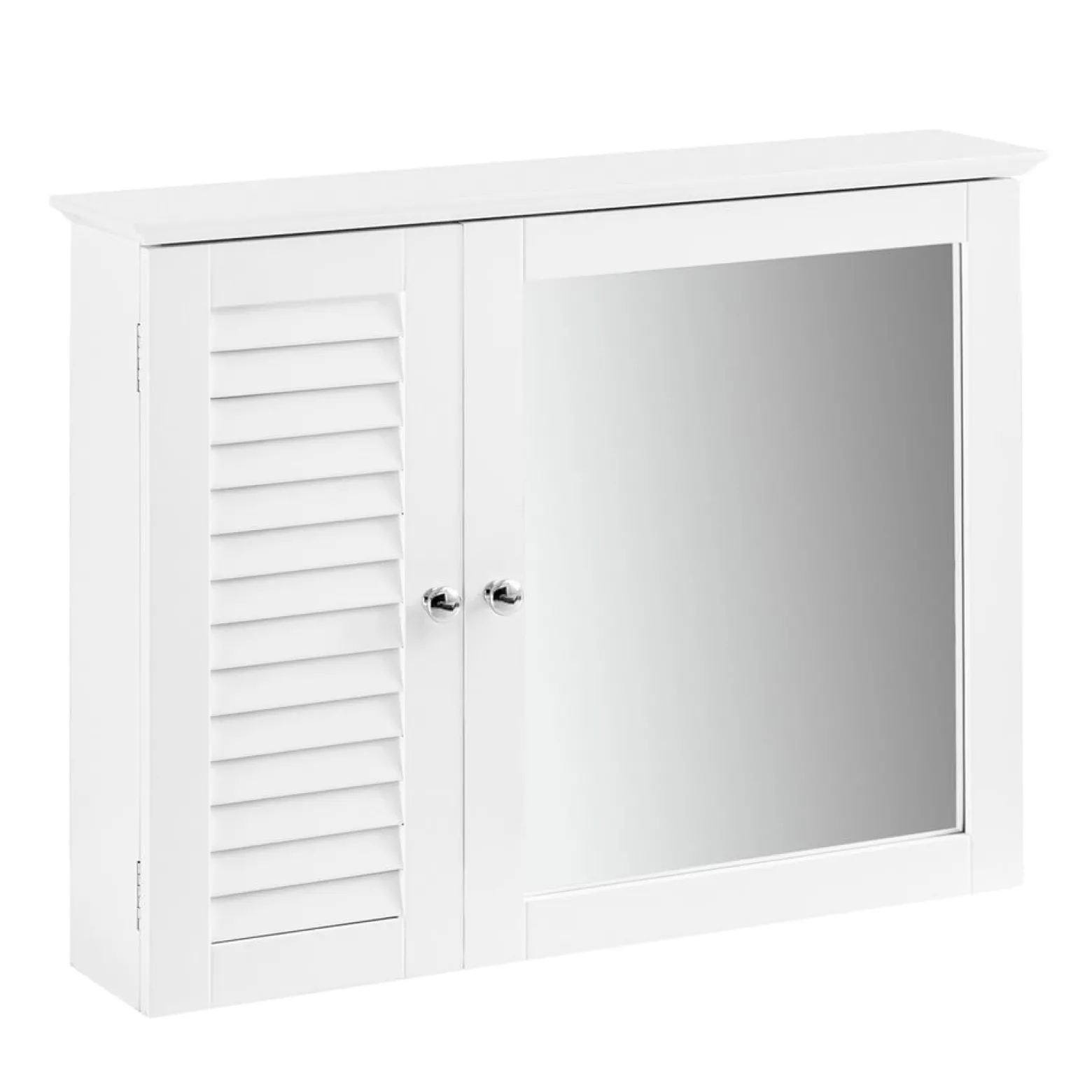 SoBuy Wisząca szafka z 2 drzwiczkami Biały 65x14x49cm BZR55-W
